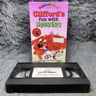 Cliffords Fun With Numbers VHS Tape 1992 Scholastic Kids Education Cartoon Show - Image 1 of 4