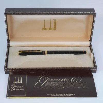 Pluma Estilográfica Dunhill Gemline Mármol Marrón Laca F (COMO NUEVA) ENVÍO GRATUITO Foto 1 de 4