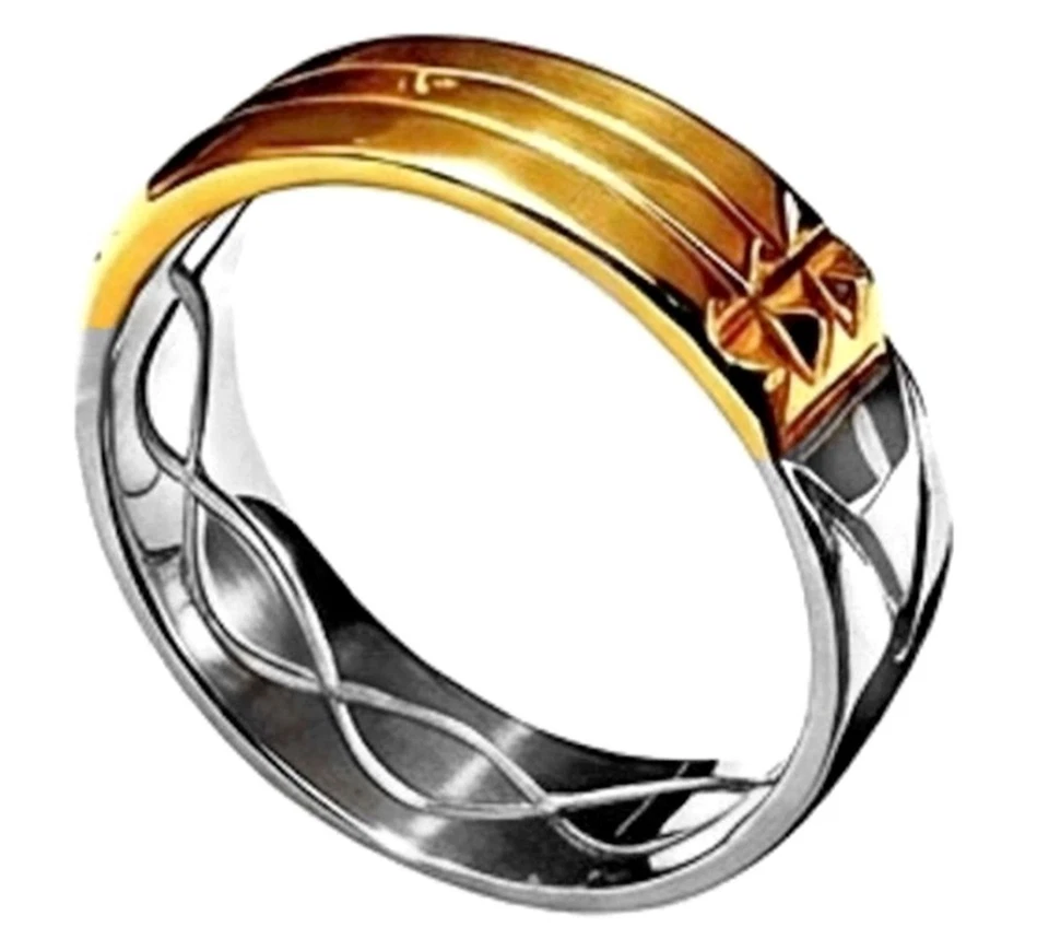 Anillo Atlantis Oro 14k Plata Esterlina Talismán Amuleto Egipcio Hecho a Mano EE. UU. Foto 1 de 4