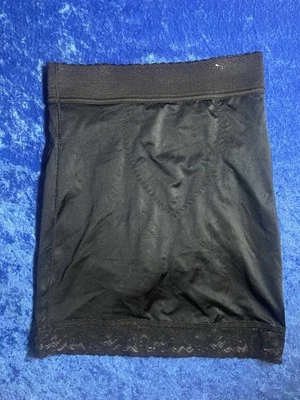 Vintage Sears Girdle Skirt Black Nylon Shapewear Medium Pinup Lingerie - Image 1 of 4