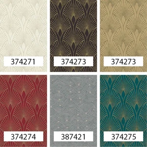 Papel pintado Art Deco papel pintado de patrón papel pintado no tejido geométrico papel pintado de diseño gráfico - Imagen 1 de 38