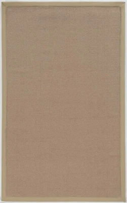 Linon Empire Machine Tufted Wool 1'10"x2'10" Rug in Cork Brown and Beige - Image 1 of 4