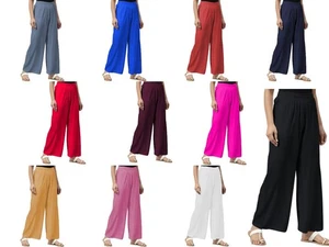Pantalón Palazzo de pierna ancha para mujer - Imagen 1 de 13