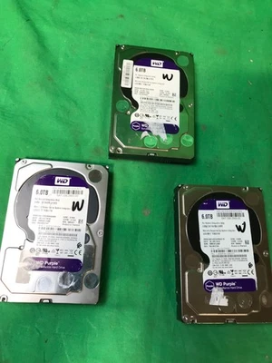 (X3) Western Digital WD60PURX 6TB Purple HDD 3.5" SATA III Surveillance - Image 1 of 4