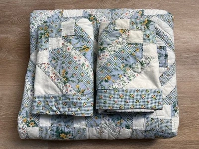 Juego de edredón vintage completo de retazos florales Queen con fundas Foto 1 de 4