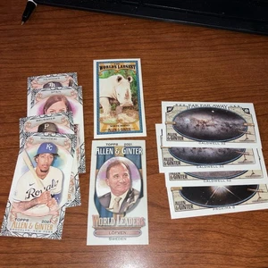 Lotto 10 Topps Allen & Ginter Mini SP 2021 + rinoceronte bianco + leader mondiale + lontano - Foto 1 di 4