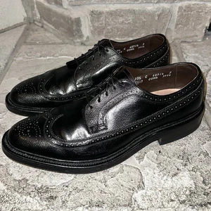 Near Mint Allen Edmonds MacNeil Black Brogue Medallion Toe Longwing Shoes 10.5 C - Picture 1 of 9