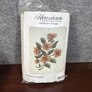 Herrschners Sonnenblume Schoßquilt gestempelt Kreuzstich Schoßquilt Wandbehang Kit - Bild 1 von 3