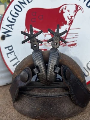 复古墨西哥 Charro 儿童马刺银色带皮带西部牛仔 Vaquero — 第 1/4 张图片