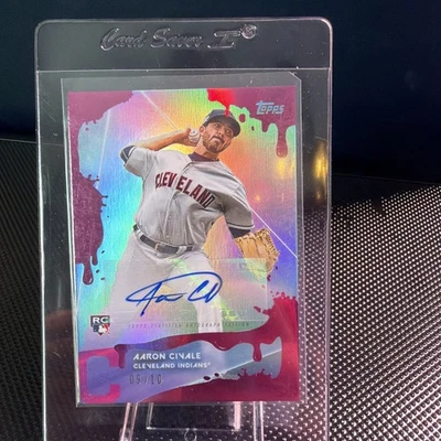 2020 Topps x Steve Aoki Indians Aaron Civale Rookie autograph 9/10 - Image 1 of 4