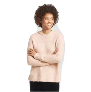 Women's Casual Fit V-Neck Hooded Sweater - A New Day - XS in Green or Pink - Picture 1 of 7