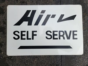 18" x 12" Vintage AIR Self Serve Station Service Schild Tankstelle Öl Metall - Bild 1 von 5