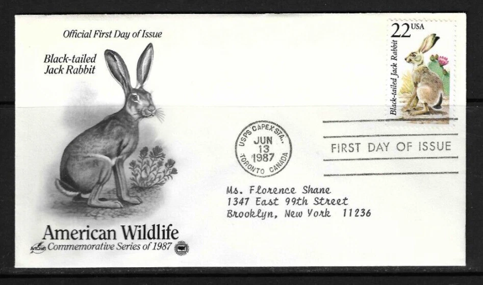 USA SC # 2305 North American Wildlife - Black Tailed Jack Rabbit- FDC . Artcraft - Image 1 of 1