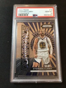 Stephen Curry ~ 2023 Prizm DOMINANCE ~ PSA 10 gema COMO NUEVO - Imagen 1 de 2