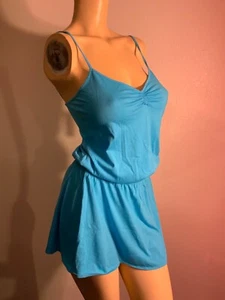 Roxy women’s swimsuit coverup dress mini smocked waist adjustable straps S M - Picture 1 of 7