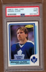 PSA 9 Mint WENDEL CLARK 1986/87 OPC O-Pee-Chee ROOKIE CARD RC MAPLE LEAFS LEGEND