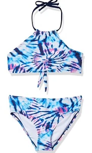 Kanu Surf Girls Mahina UPF 50+ Beach Sport Halter Bikini 2-Piece Swimsuit Sz 14 - Picture 1 of 4