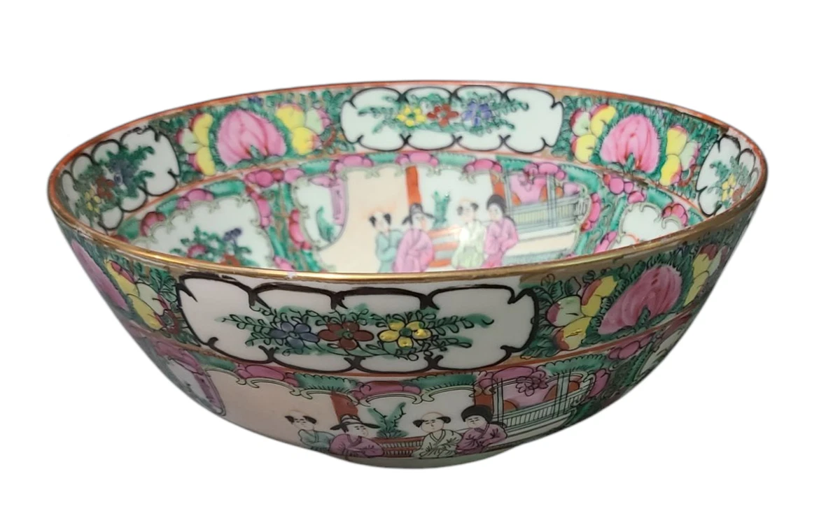 アンティーク　チャイナ　ローズメダリオン ２枚　Chinese Rose Rose Medallion China - Etsy