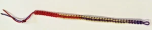 Pulsera de hilo mexicano hecha a mano - púrpura rojo amarillo - Imagen 1 de 3