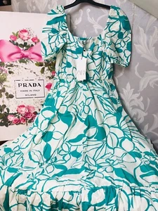 ZARA Cotton Midi Voluminous Poplin Midi Dress Size Xs Bloggers Fav - Picture 1 of 13