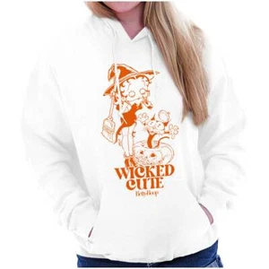 Betty Boop Retro Halloween Wicked Cute Witch Womens Hooded Sweatshirts Hoodies - Picture 1 of 7
