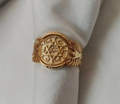 925 Sterling Silver King Solomon Seal of Solomon Star of David Unisex Solomon - Image 1 of 4