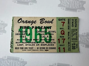 1965 Orange Bowl Fire Pagent Ticket 1/8/65 Miami, FL - Picture 1 of 2