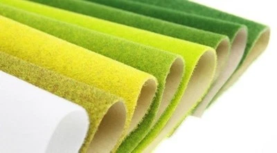 Fake Grass Turf Lawn Adhesive Paper Faux Landscape Mat Miniature Model Layout - Image 1 of 4