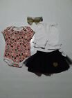 minnie mouse pant, skirt, bodysuit outfit with headband size: 6 months