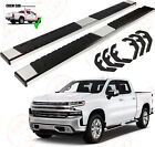 6" Steel Side Steps For 2019-2023 Chevy Silerado 1500 Crew Cab Running Boards