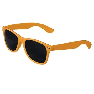 SUNGLASSES ADULT UNISEX NEON ORANGE RETRO WAYFARER LOOK GREAT FOR PARTY FAVORS - Picture 1 of 1