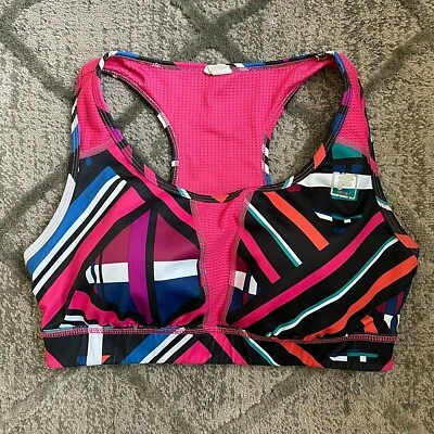 Sujetador deportivo Fila para mujer rendimiento deportivo correr talla grande L multicolor espalda deportiva Foto 1 de 4