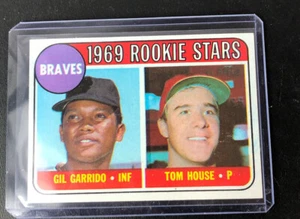 Carta baseball 1969 Topps #331 Braves Rookie Stars Gil Garrido Tom House RC B2 EX - Foto 1 di 4