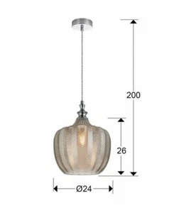 Orlando 1 - Light Novelty Geometric Pendant Smoke - Picture 1 of 3