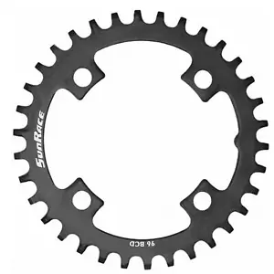 SunRace MS Narrow Wide 30T Steel Off Road Cycle Bike MTB Chainring 96BCD Black - Picture 1 of 8