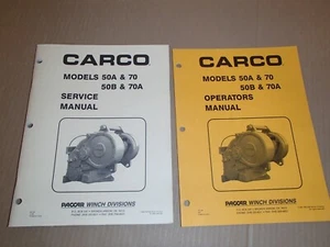 Carco 50A , 50B , 70 , 70A Winch Operator's & Service Manual  - Picture 1 of 8