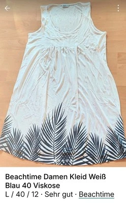 Damen Sommerkleid 40 Beachtime Viskose - Bild 1 von 4