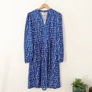 NEW Boden Naomi Relaxed Jersey Dress in Sapphire Blue Geometric Pop Size 6 NWT - Picture 1 of 7
