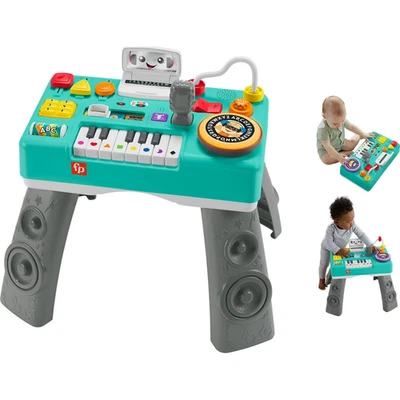 Mesa de DJ Fisher-Price Laugh & Learn Mix & Learn, juguete de aprendizaje musical para bebé Foto 1 de 4
