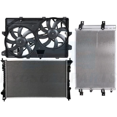 Radiator Condenser and Cooling Fan Kit For 2007-11 2012 Lincoln MKX Ford Edge - Image 1 of 4