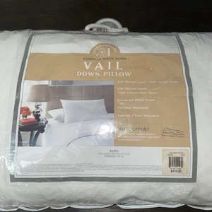 NEW Charter Club Premium White Down VAIL COLLECTION SOFT SUPPORT King Pillow - Picture 1 of 5
