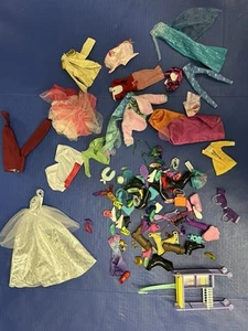 LOT DOLL CLOTHES TO FIT Some DISNEY & BARBIE SIZE DOLLS DRESS PANTS SHIRT Shoes - Picture 1 of 9
