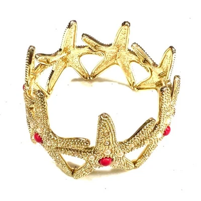 Brazalete Lilly Pulitzer Estrella de Mar Oro y Naranja Foto 1 de 3