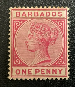 Barbados 1882 SG92 1d Carmine LMM Cat £65 - Picture 1 of 2