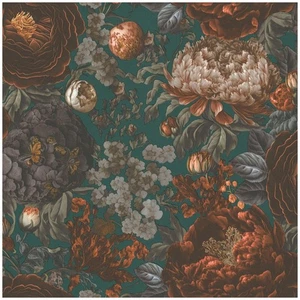 AS Creation Dunkellila Grün Floral Blüten Tapetenkleister The Wall Abwaschbar - Bild 1 von 7