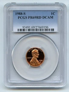 1988 S 1C Lincoln Cent Proof PCGS PR69DCAM - Picture 1 of 1