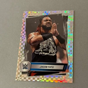Jacob Fatu WWE Wrestling SP Insert 2025 Topps Chrome Refractor Checkerboard #100 - Picture 1 of 2