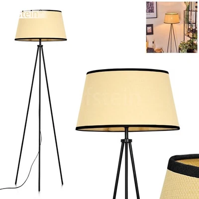 Hofstein Tamarispa Floor Lamp Metal/Paper Mesh Black/Beige Floor Lamp - Image 1 of 4