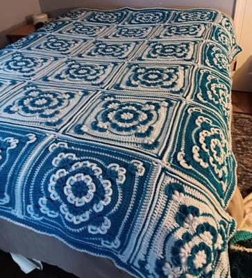 nuevo, nunca usado, tejido a mano tamaño completo afgano Foto 1 de 4