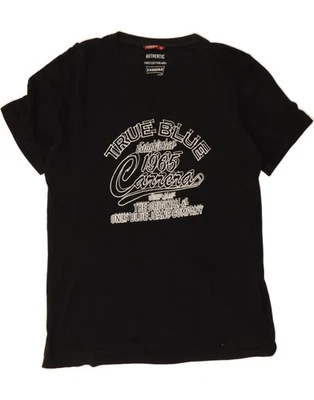 Camiseta Top CARRERA Para Hombre Gráfica Grande Algodón Negro BW18 Foto 1 de 4